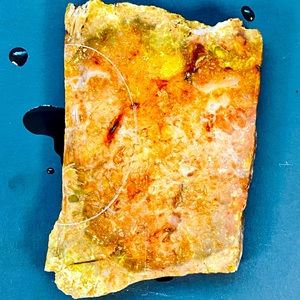 Plume Moss Red Desert Pink Agate Slice Slab Cab Cabbing Lapidary